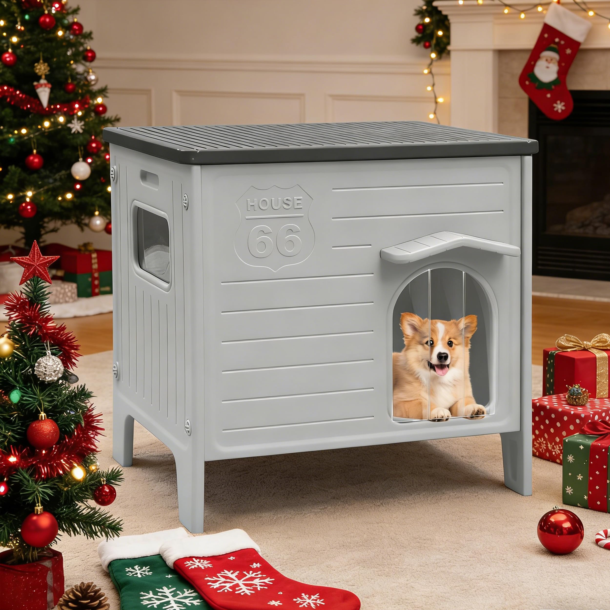 Deblue casa para perros con entrada espaciosa para comodidad
