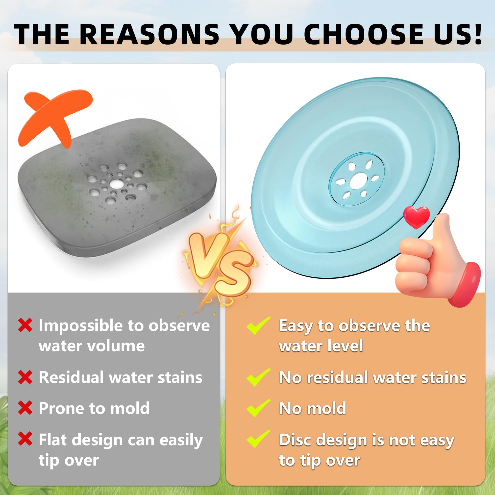 Bebedero Decflow para perros con diseño transparente para ver el nivel de agua.