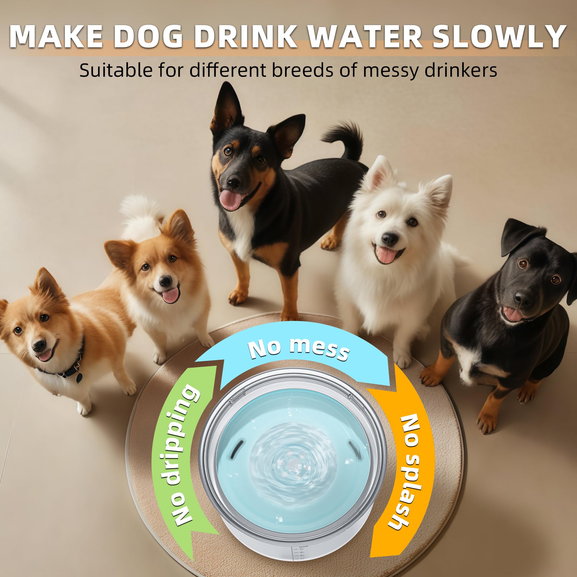 Decflow gran capacidad 4.5 litros para hogares con varias mascotas.