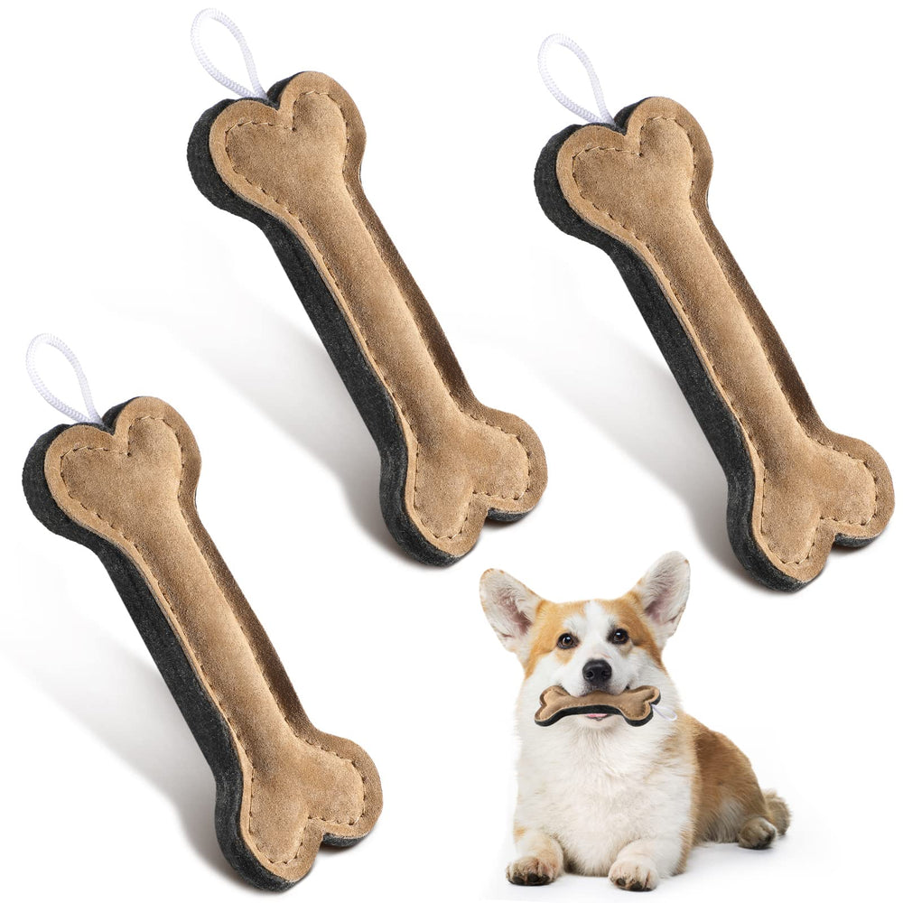 Juguete Deekin hueso de piel de 6 pulgadas para perros, ideal para masticación.