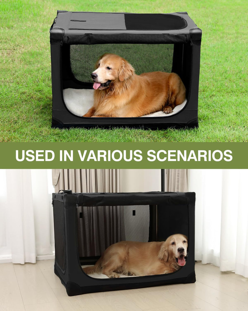 Deekuiwi caja-perro-con-cuatro-puertas, acceso fácil desde cualquier lado