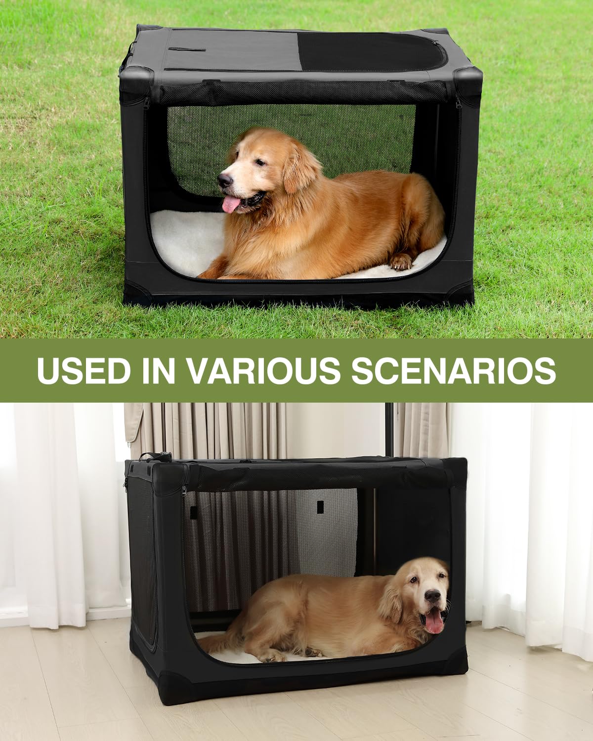 Diseño espacioso Deekuiwi para perros medianos y grandes.