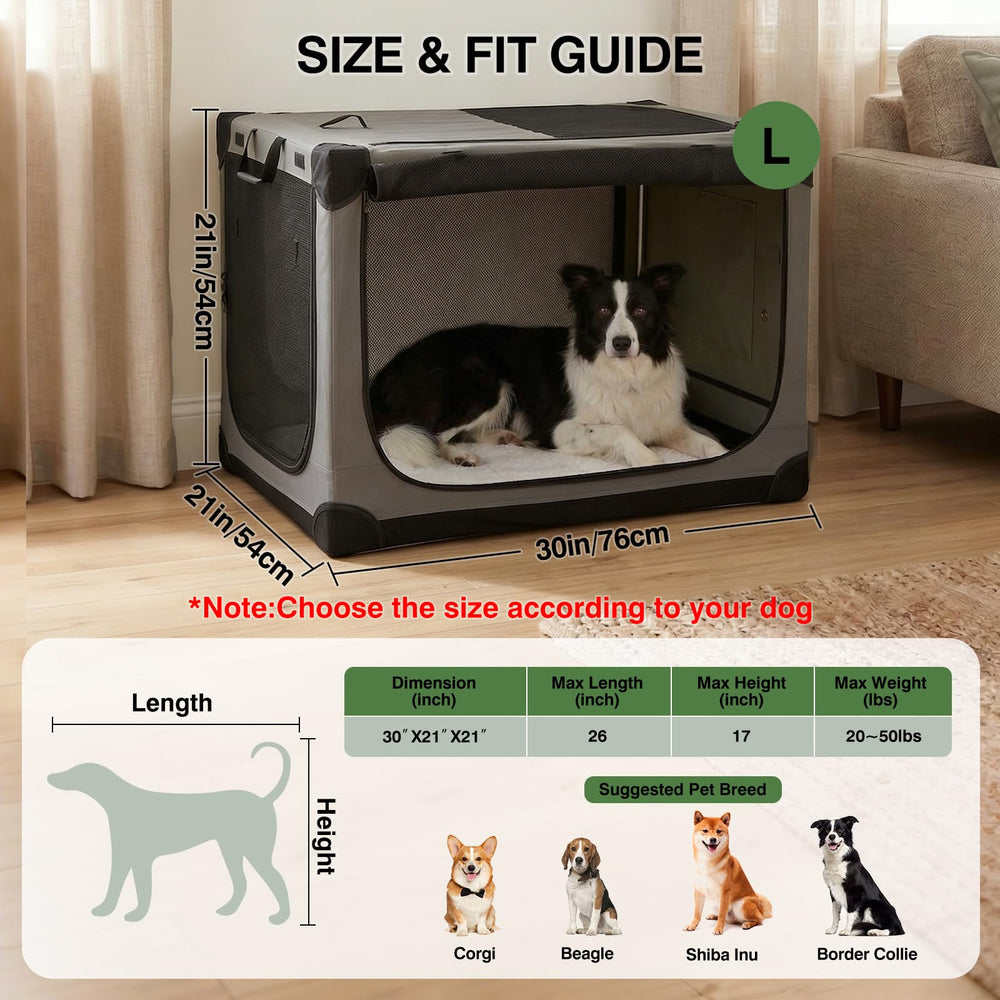 Jaula Deekuiwi con 4 puertas y cremalleras, acceso rápido para tu mascota.