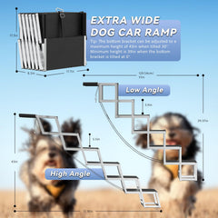 DeerGym rampa plegable de 43 pulgadas ideal para viajes con mascotas.