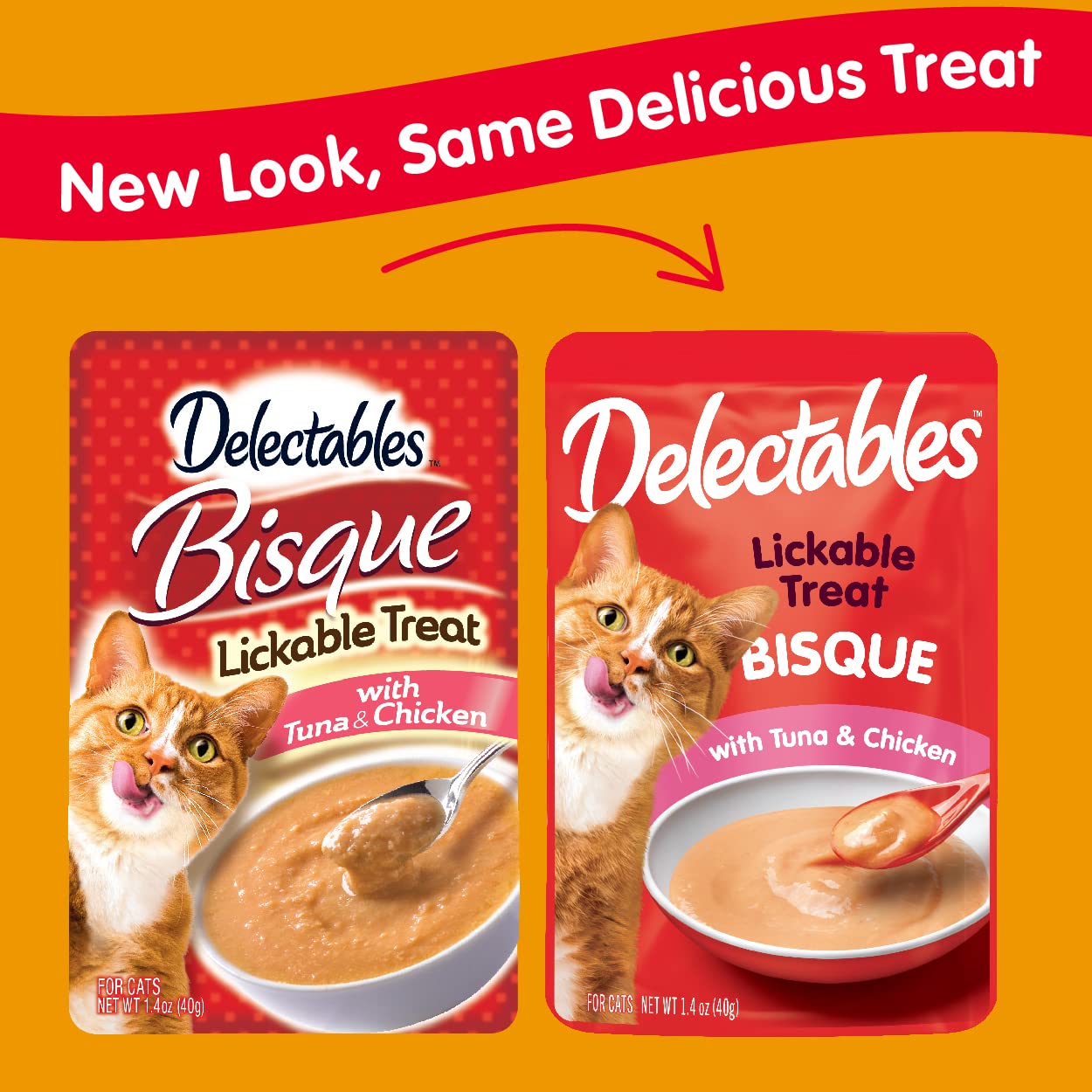 Delectables Bisque: formato práctico para lamido diario.