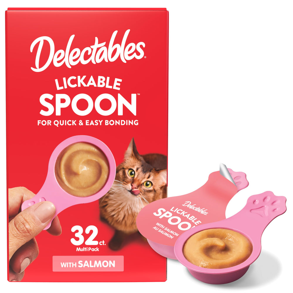 Delectables Cucharita Salmón: porción individual para premio sabroso sin ensuciar