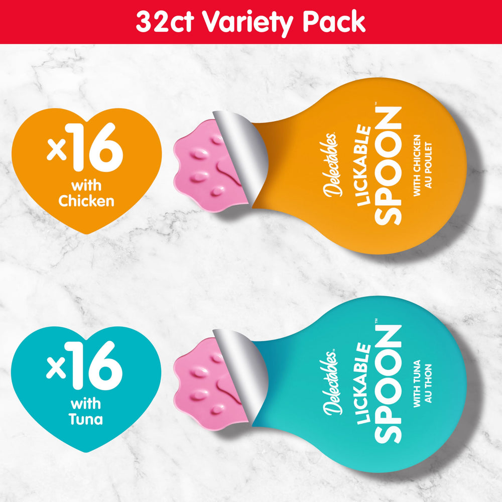 Delectables Lickable Spoon sin granos, opción saludable para gatos