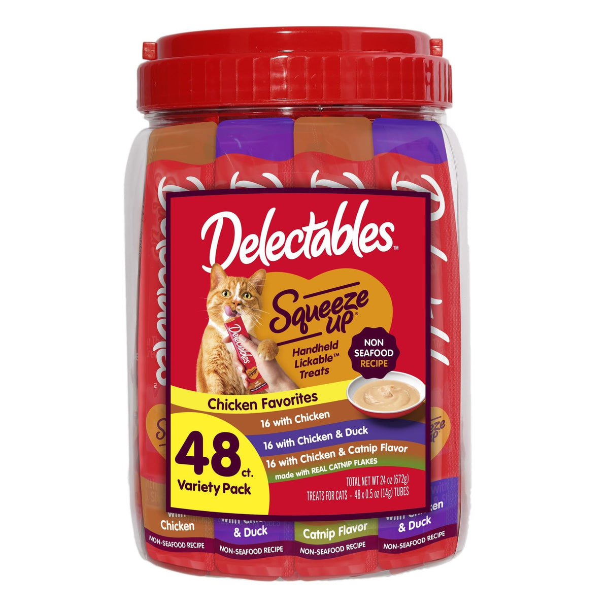 Delectables Squeeze Up: tubos cremosos de 0,5 oz para recompensa diaria.