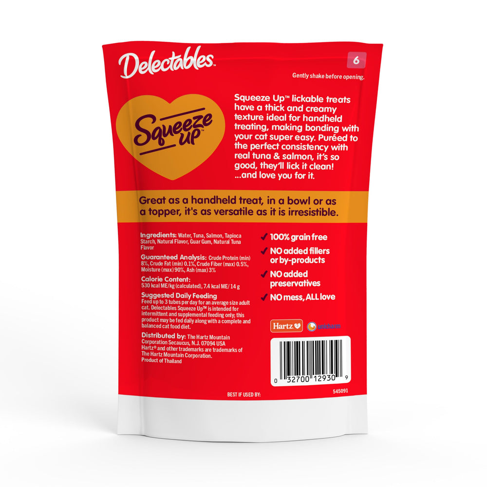 Presentación portátil Delectables Squeeze Up para hidratar a tu gato.