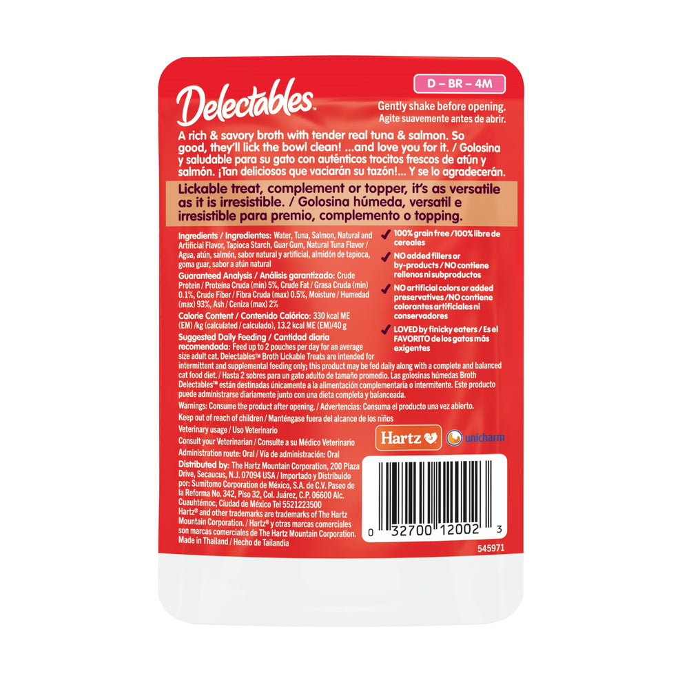 Texture onctueuse et sauce savoureuse Delectables attire les chats.
