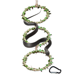 Delllala anillos de escalada para serpiente pitón bola facilitan ejercicio seguro.