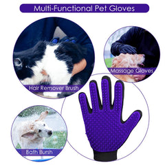 Diseño de cinco dedos DELOMO para acceder a zonas difíciles como cola y cara.