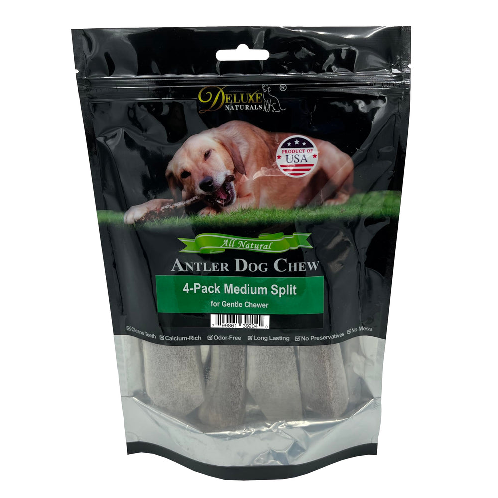 Deluxe Naturals textura crujiente alce: experiencia sensorial atractiva para masticadores pequeños.