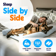Diseño para dormir juntos mantiene a tu mascota cerca sin perturbar tu descanso.
