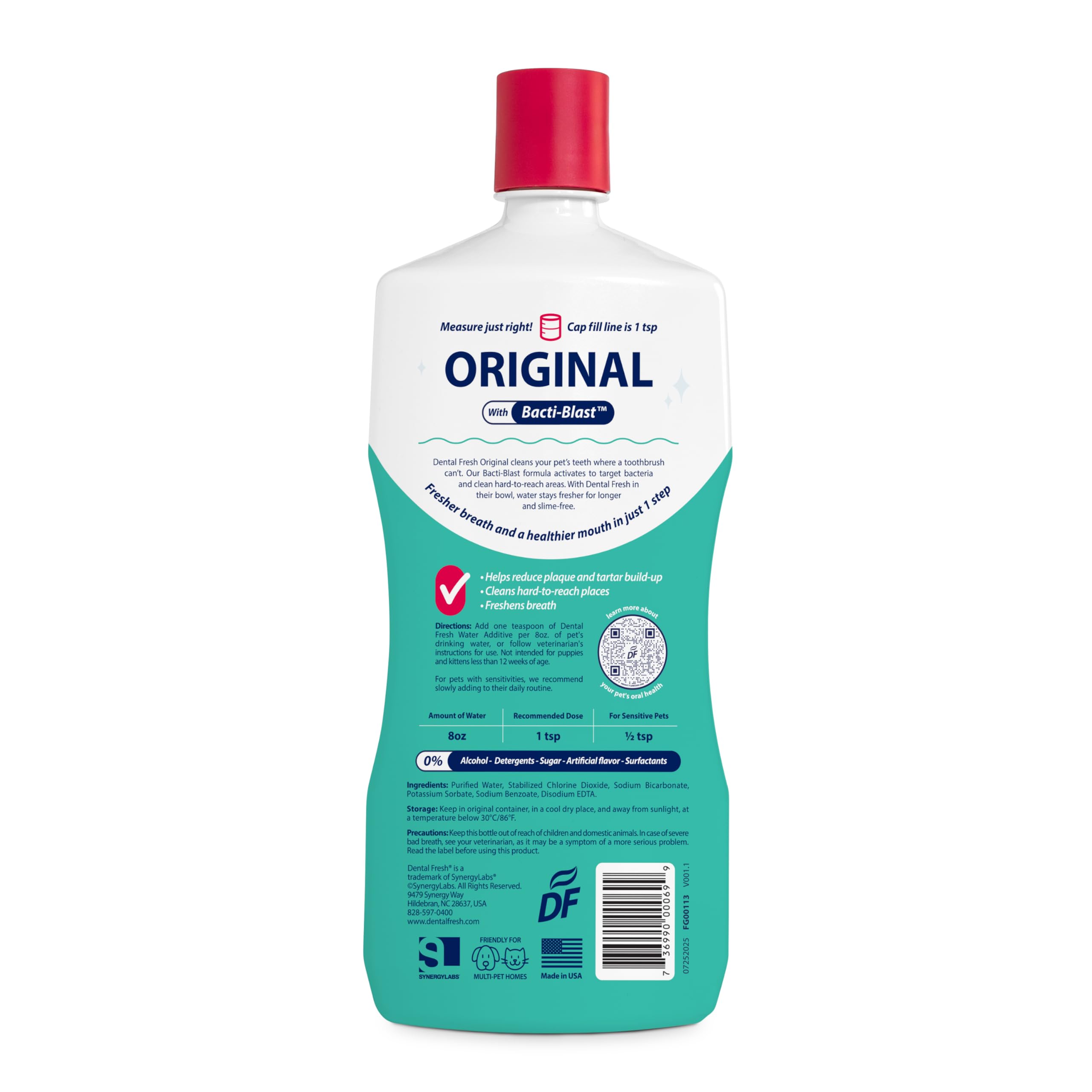 Producto sin sabor y sin aromas, compatible con la bebida del animal