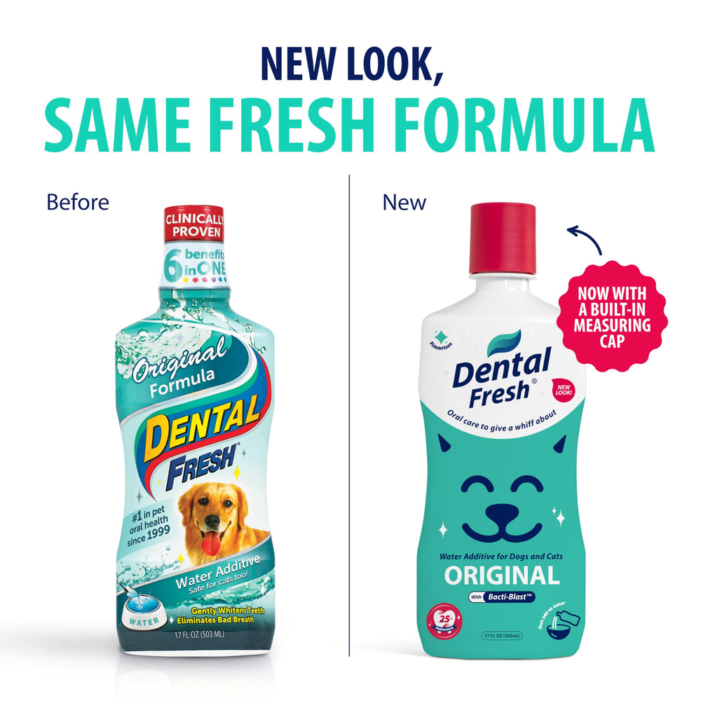 Dental Fresh-botella-8-onzas visible ayuda a mantener el aliento fresco sin alterar la hidratación.