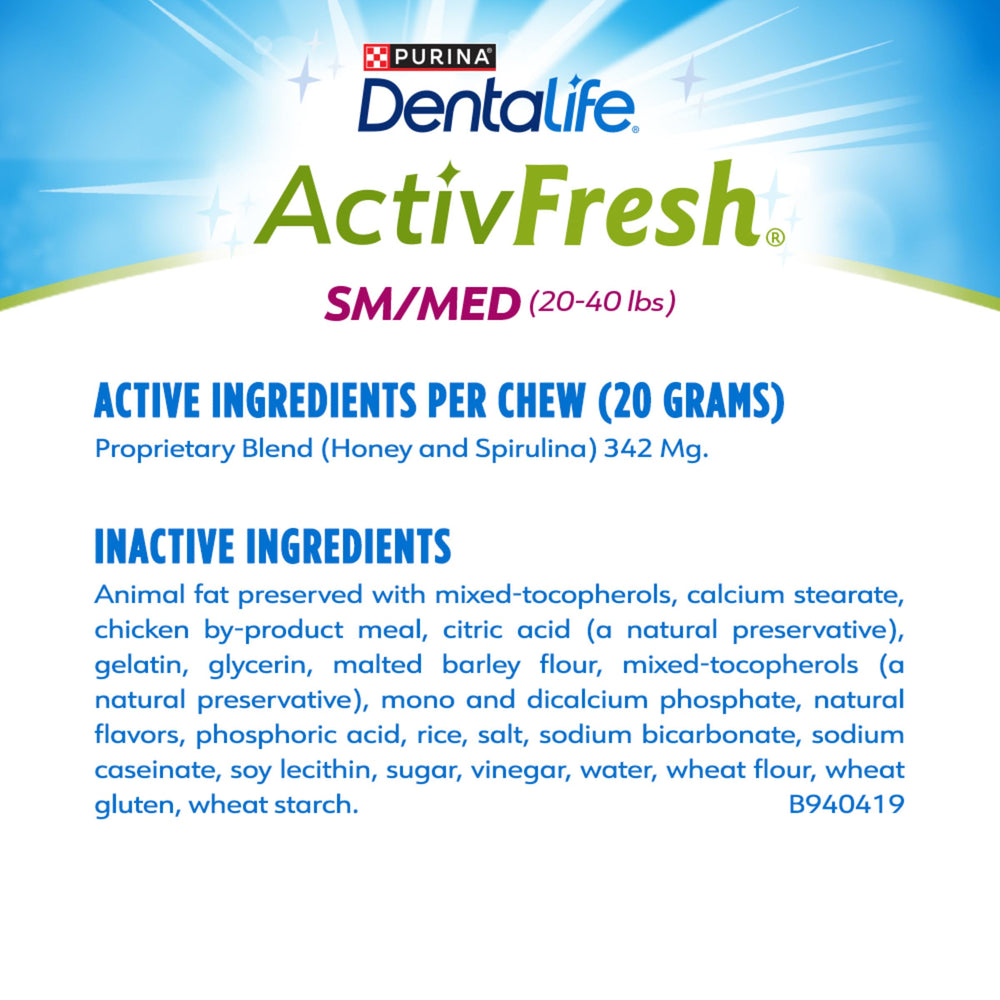 DentaLife ActivFresh: empaque con cierre reutilizable para conservar la frescura.