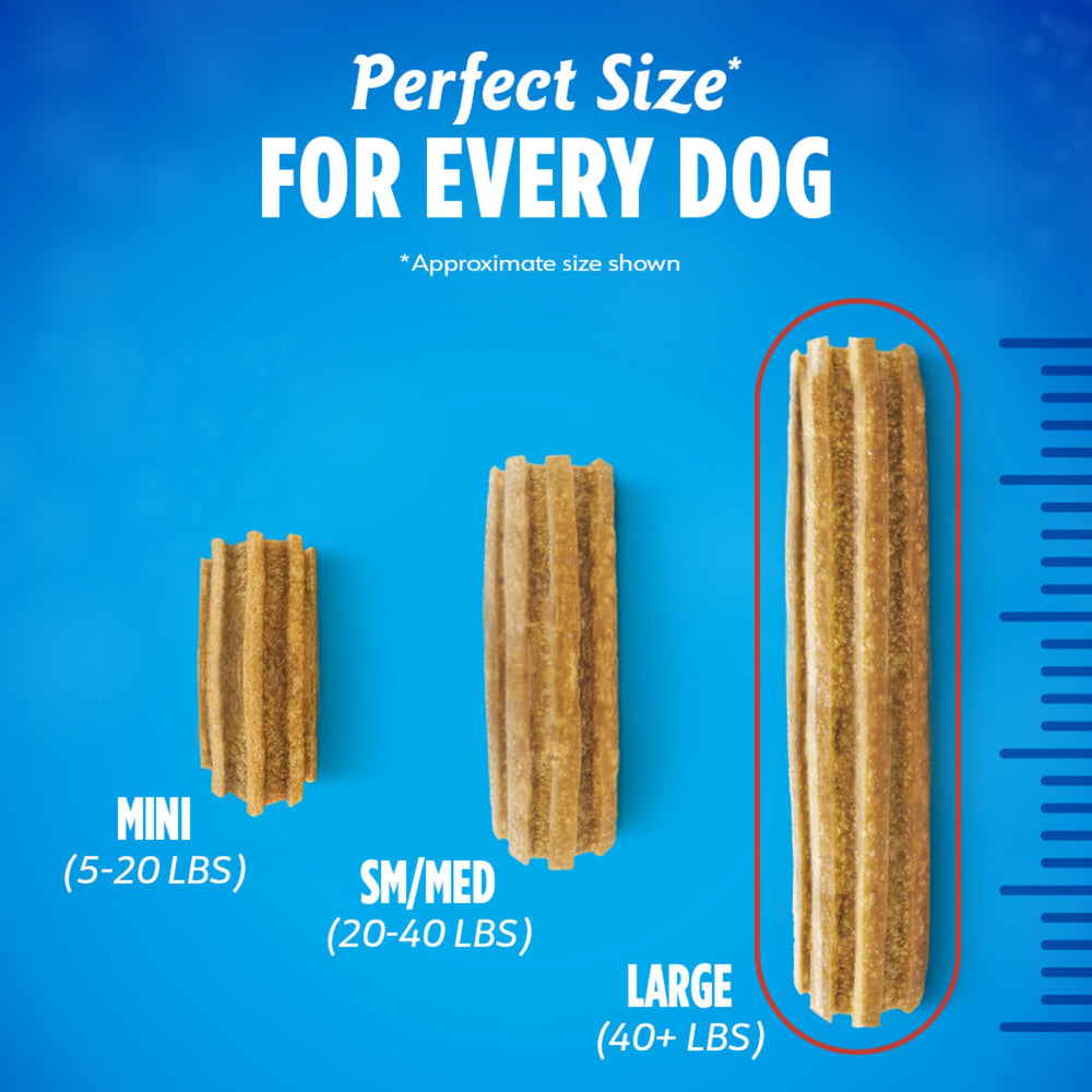 Dentalife bocadillos dentales para perro grande: sabor a pollo sin colorantes