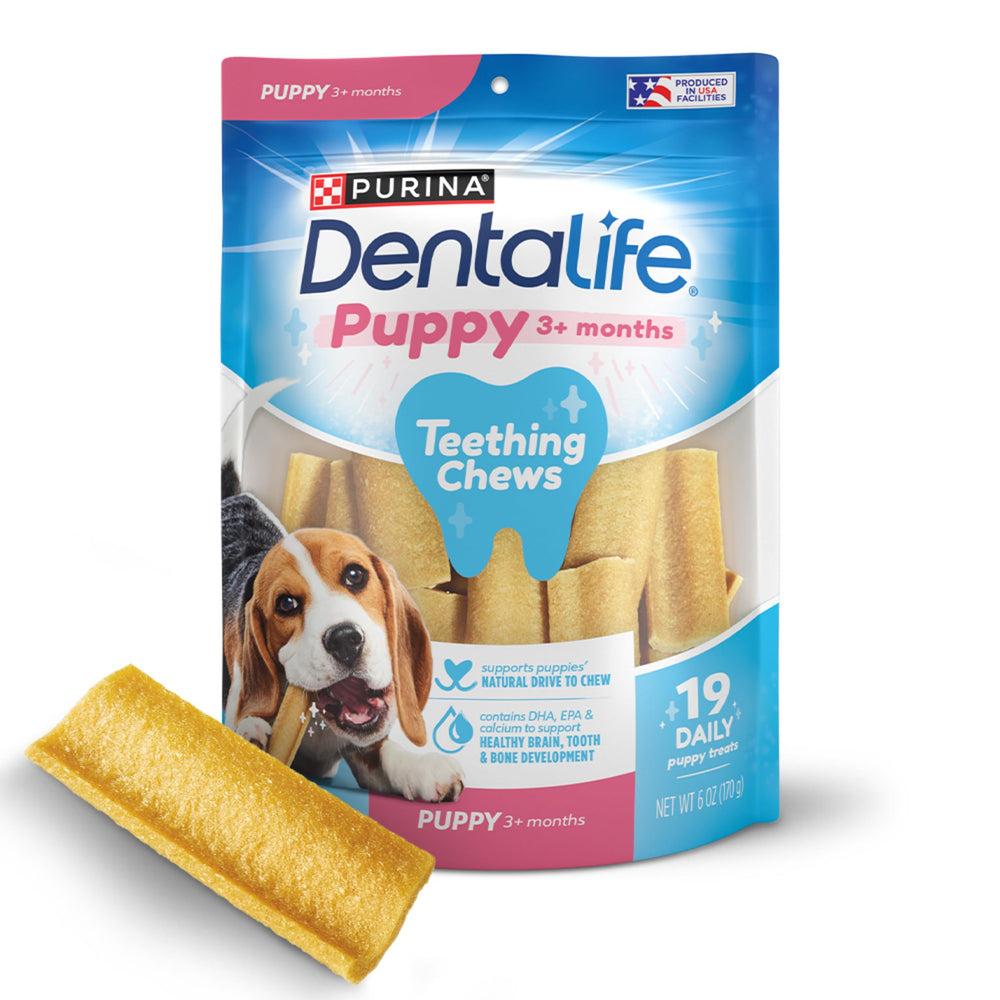 DentaLife empaque reutilizable para cachorros en dentición.