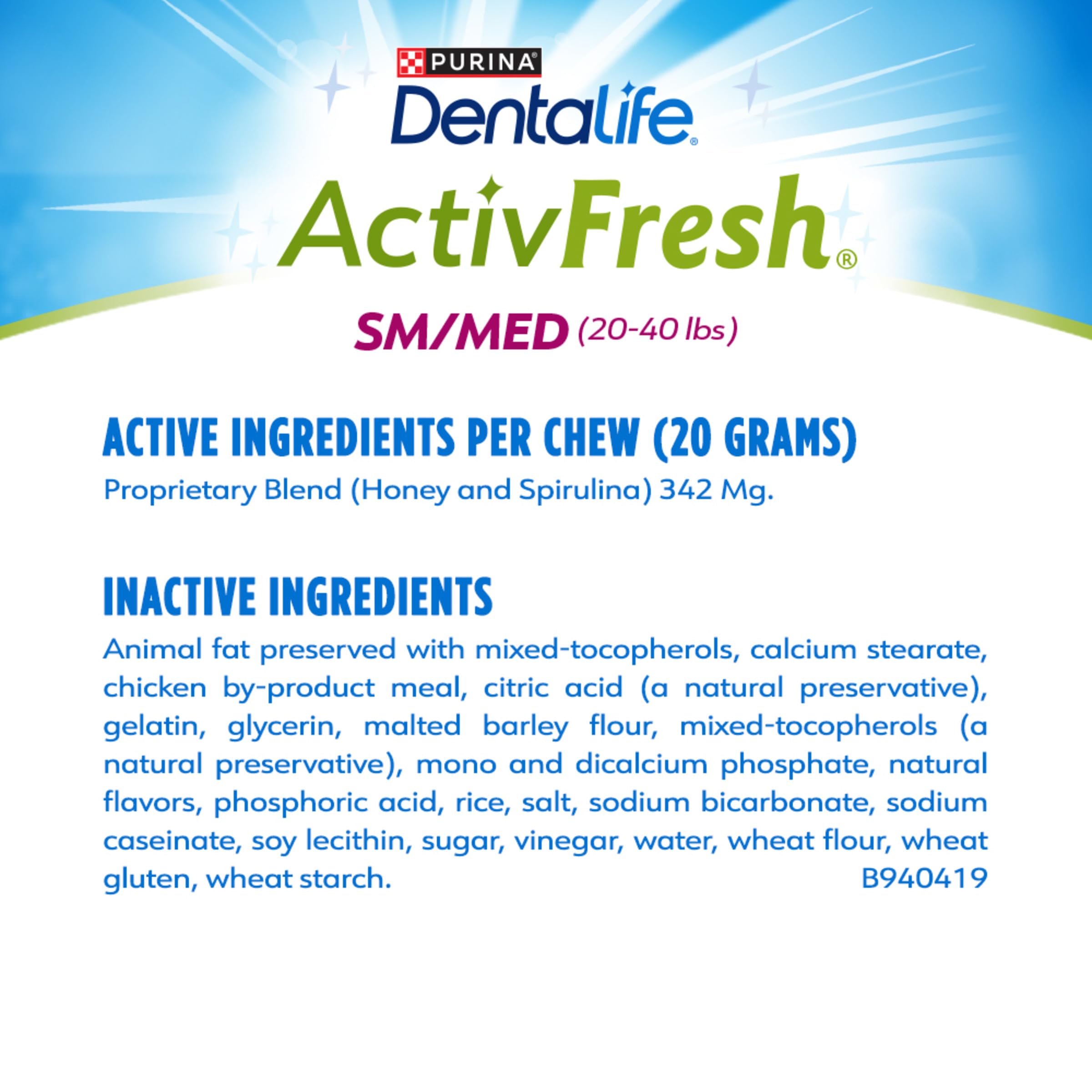 DentaLife ActivFresh sin conservantes artificiales, sabores ni colorantes
