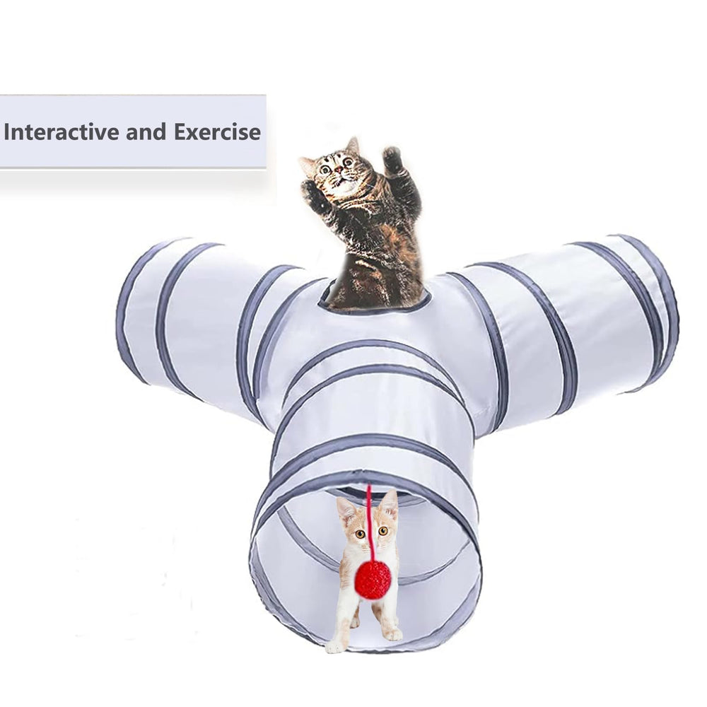 Deofun túnel para gatos: adecuado para gatitos y gatos adultos para entretenimiento.