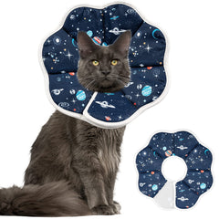 Depets collar cono gato suave y ajustable para recuperación cómoda