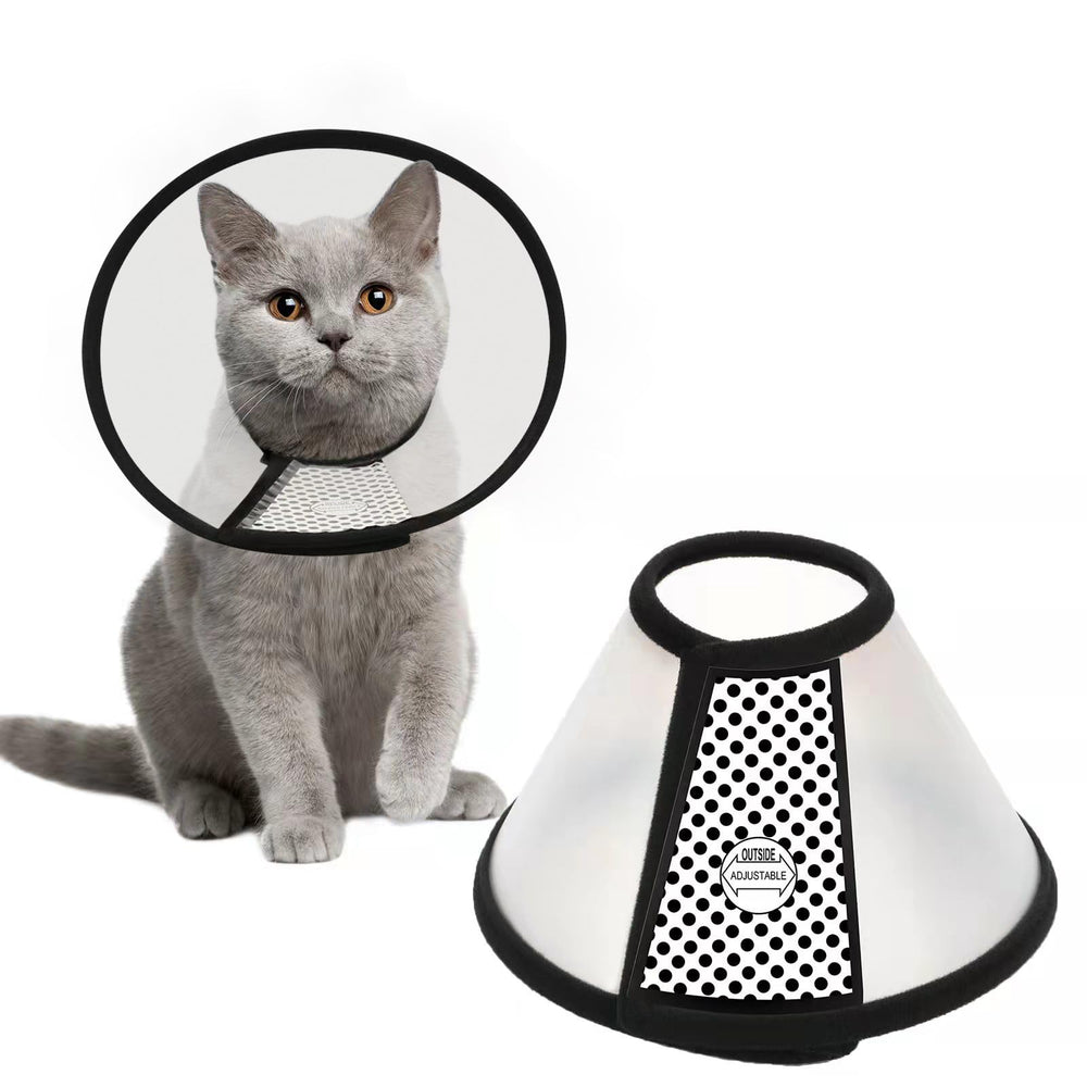Depets cono protector plástico para recuperación de gatos, ideal para evitar lamido