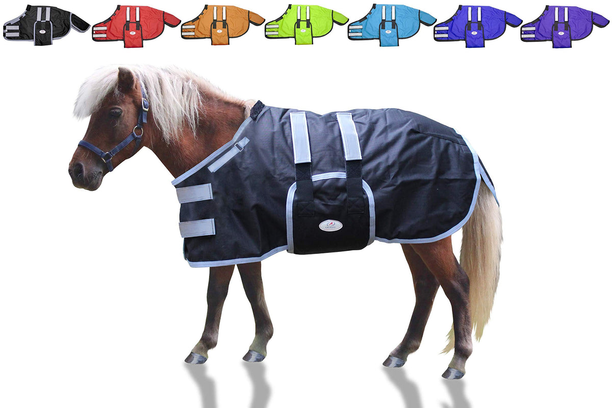 Derby Originals edredón mini caballo potro, vista superior, reflejo para mayor visibilidad.