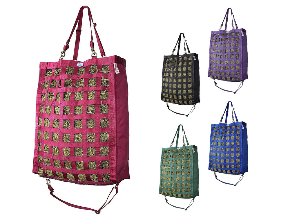 Derby Originals: vista frontal de la bolsa para alimentación lenta, ideal para gestionar porciones de heno.