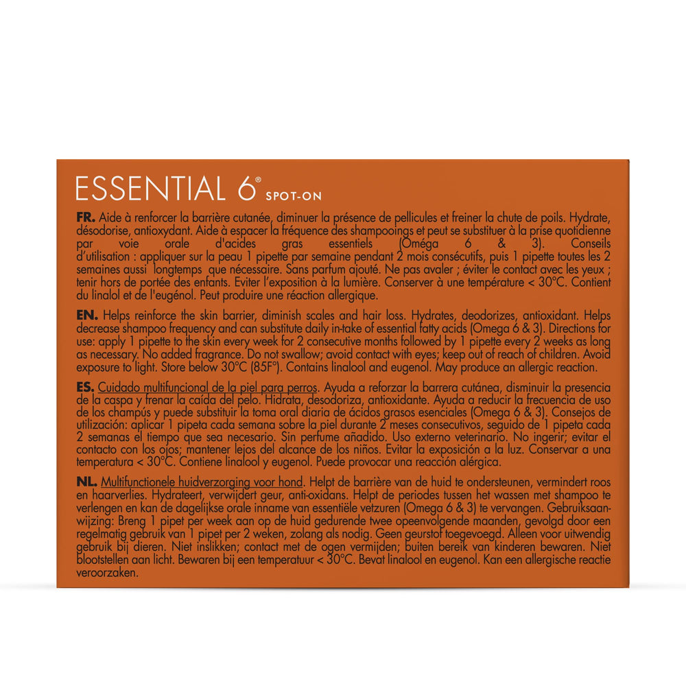 Dermoscent Essential 6: aplicación localizada fácil y sin enjuague.