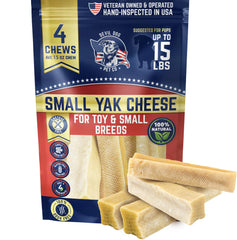 Devil Dog Yak Cheese masticables-4pack-empaque: entretenimiento seguro para perros durante tareas en casa.