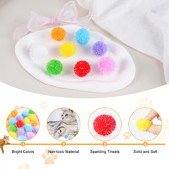 DF DUALFERV juguete de peluche ligero para gatos, ideal para golpear y rodar.