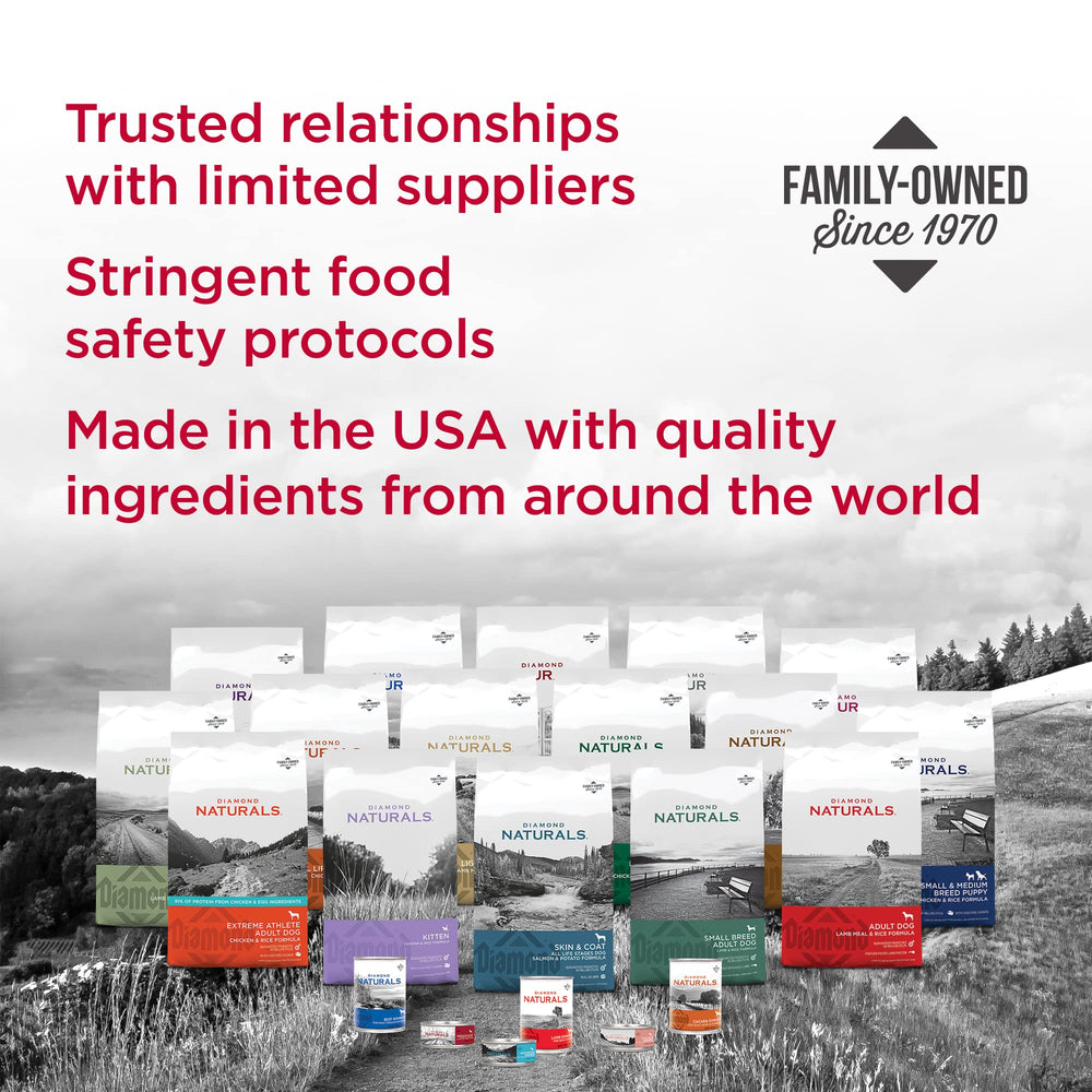 Envase seguro de Diamond Naturals Lamb Dinner para almacenamiento
