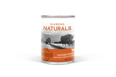 Diamond Naturals pollo en lata para perros, fuente principal de proteína que puede apoyar músculos magros.
