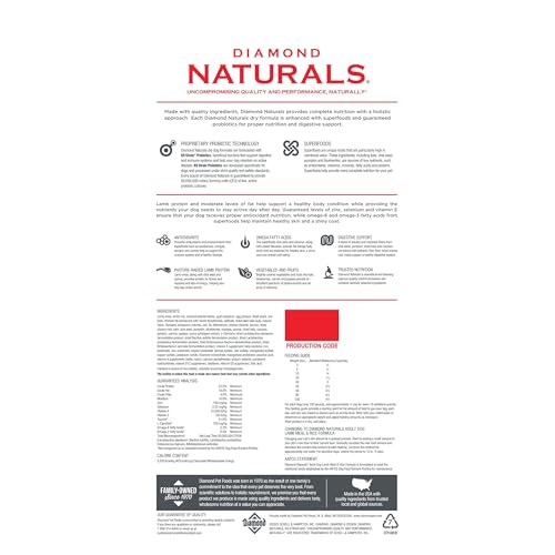 Diamond Naturals, proteína de cordero principal para músculos y energía.