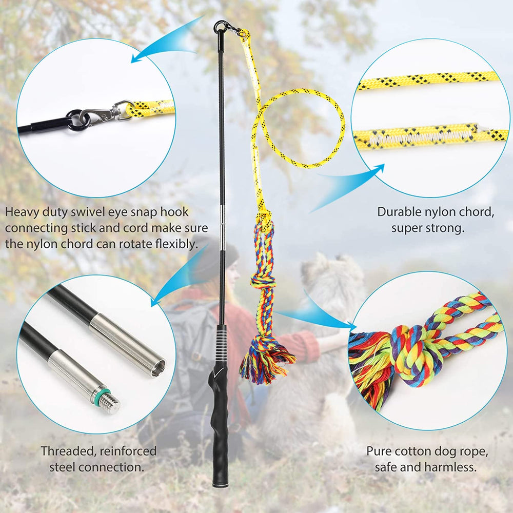 DIBBATU Flirt Pole cabo de nylon con giro suave.