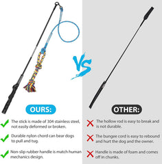 DIBBATU Flirt Pole cuerda de 38 pulgadas lista para juego.