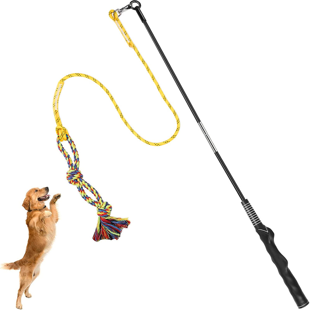 DIBBATU Flirt Pole para perro en exterior, perfecto para ejercicio.