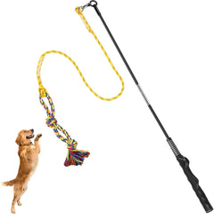 DIBBATU Flirt Pole para perro en exterior, perfecto para ejercicio.