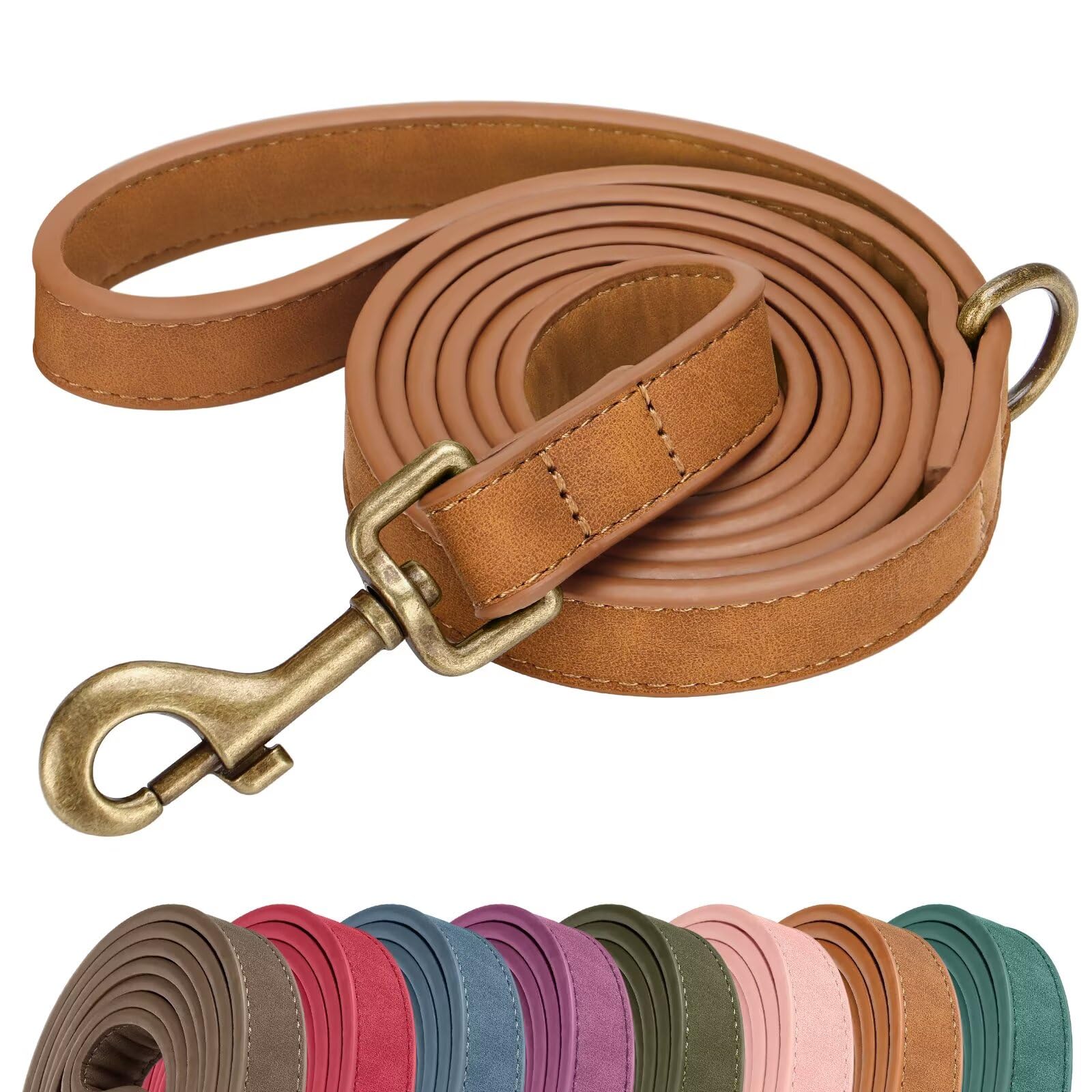 Didog correa PU para perro pequeño, estilo 5 ft, ideal para paseos.