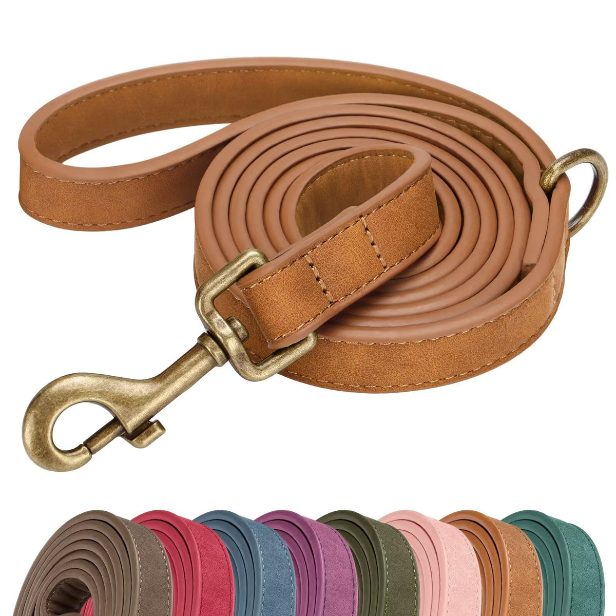 Didog correa PU para perro pequeño, estilo 5 ft, ideal para paseos.