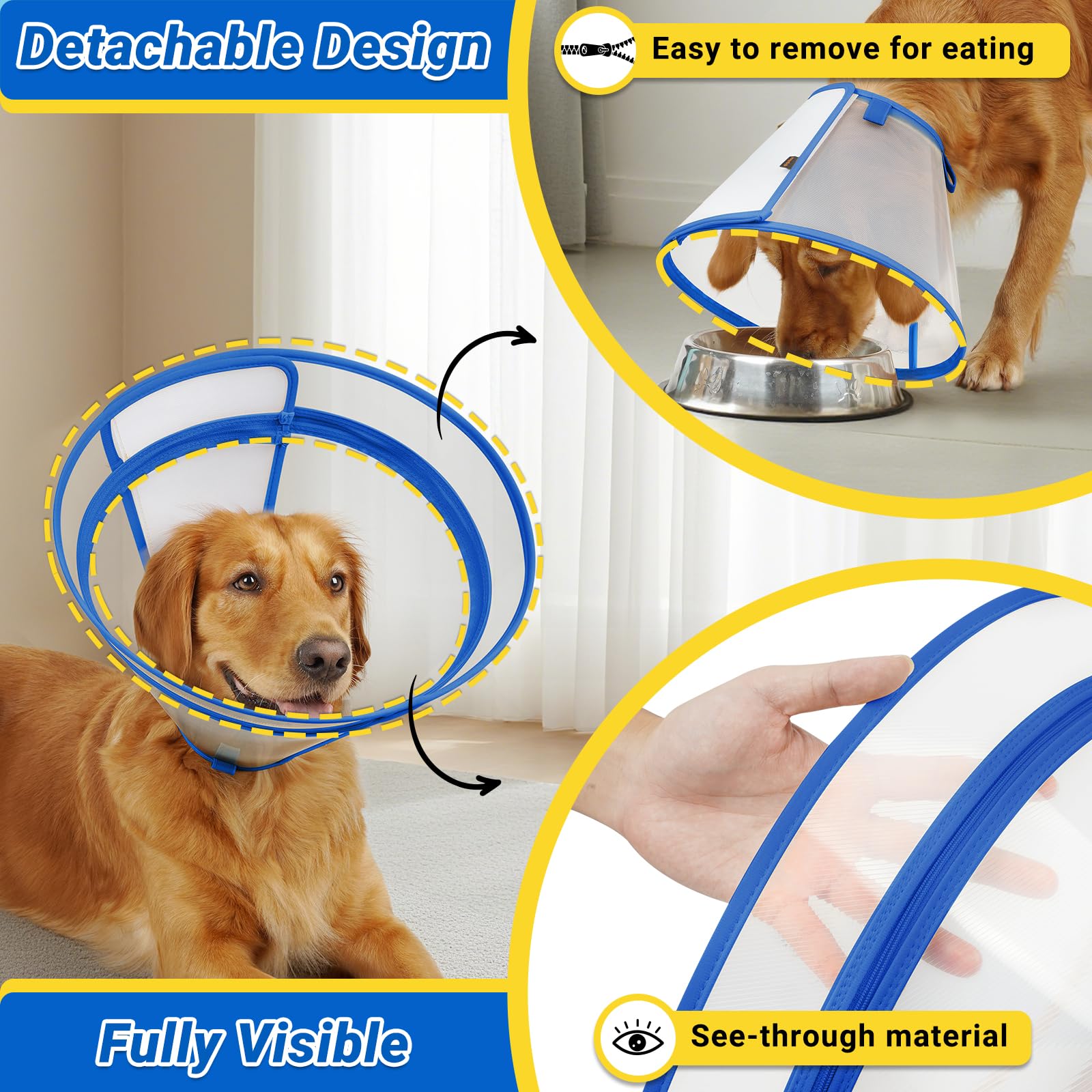 Cono Didopet XL ajuste desmontable, cómodo y estable.