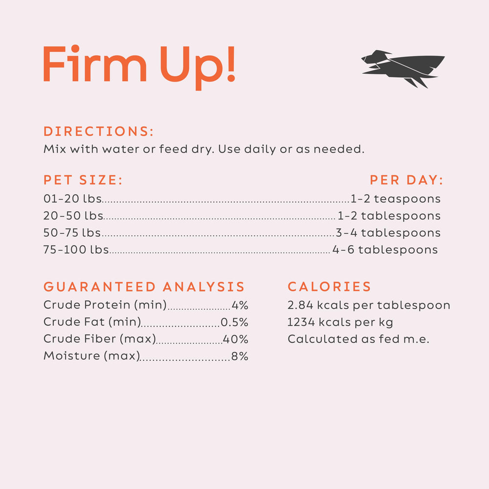 Firm Up Pumpkin de Diggin' Your Dog, polvo para apoyar la digestión diaria