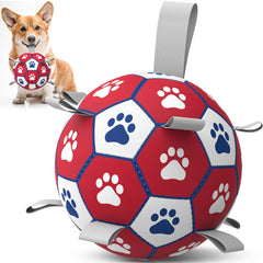Diman pelota de perro con correas para juego interior y exterior.