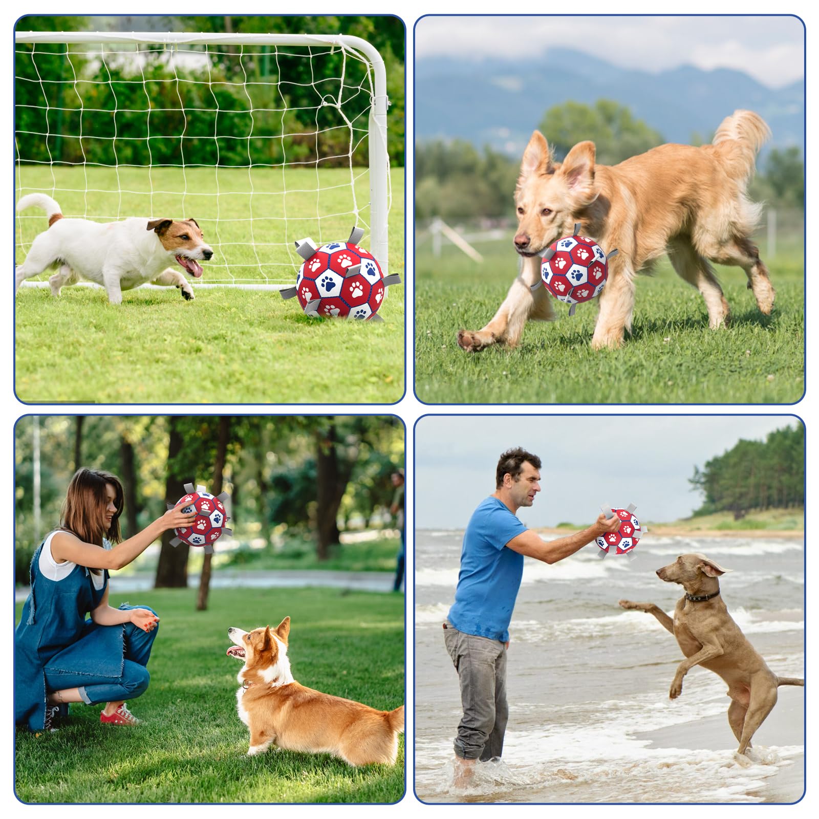 Diman balón para regalo perruno, juguete interactivo para tirar y buscar.