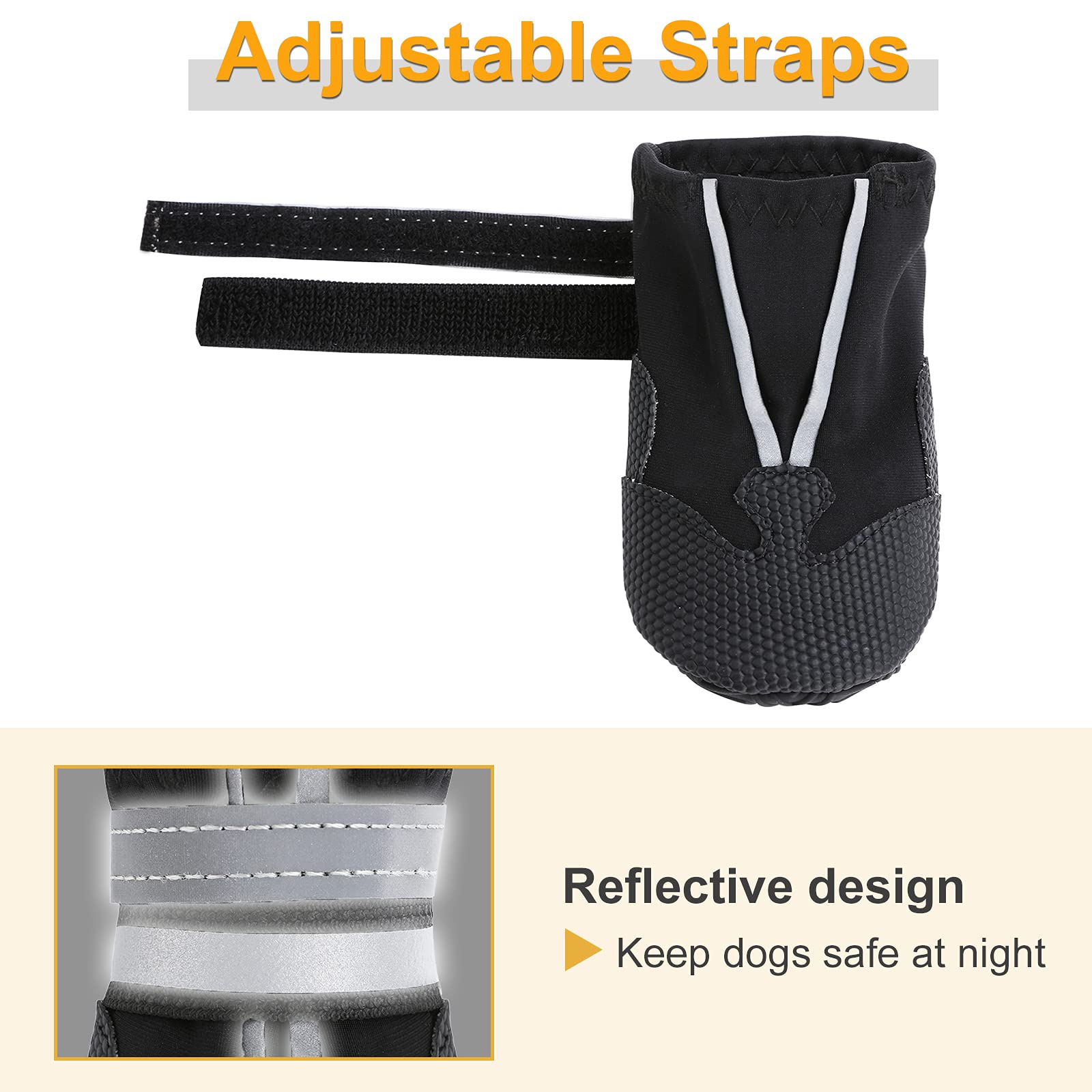 Dimicoo botas con correas reflectivas para seguridad nocturna