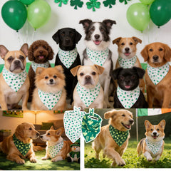 Dimidium pañuelo para perro, diseño de dos patrones festivos, perfecto para fotos.