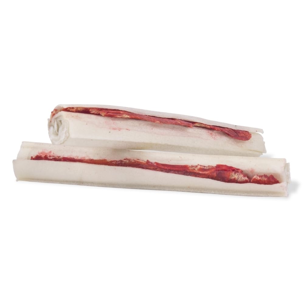Dingo Dynostix textura de cuero crudo masticación saludable para perros curiosos.