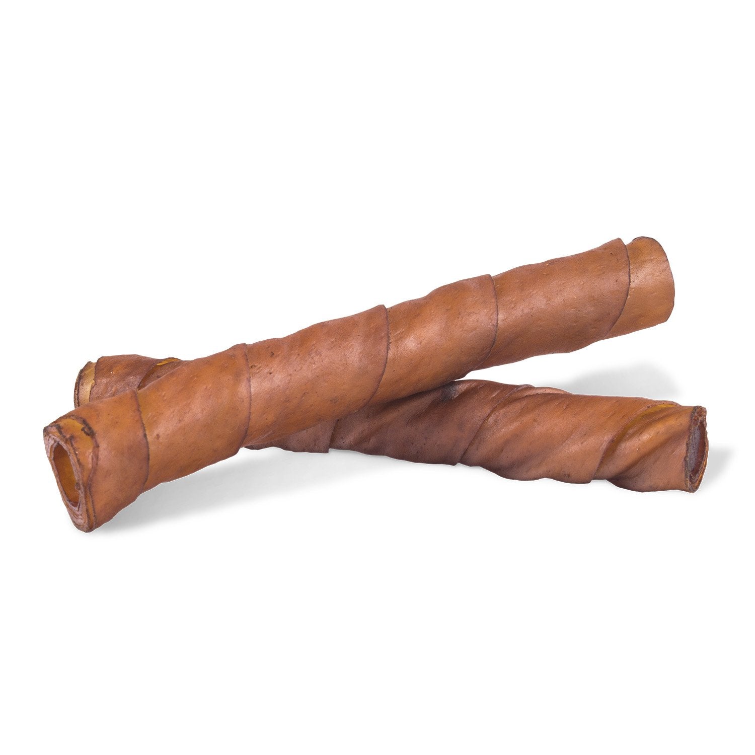 Piel de cerdo envolvente en Dingo Porkie Rollos, masticable y atractiva.