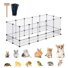 DINMO corral para conejos con base de hierro, estable y seguro para mordidas.